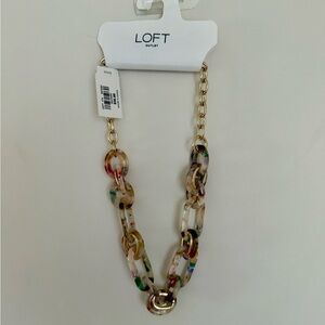 LOFT Colorful Chain Link Necklace